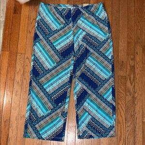 Chico's Blue and Black Geometric Pants